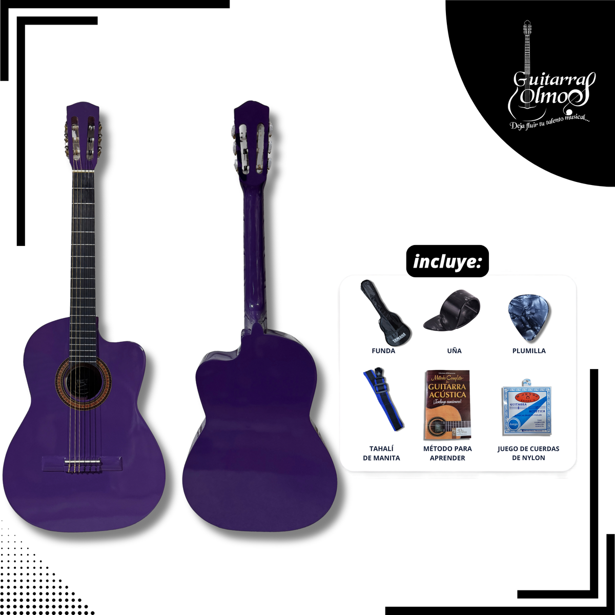 Guitarra Cutaway Olmos en paquete estandar