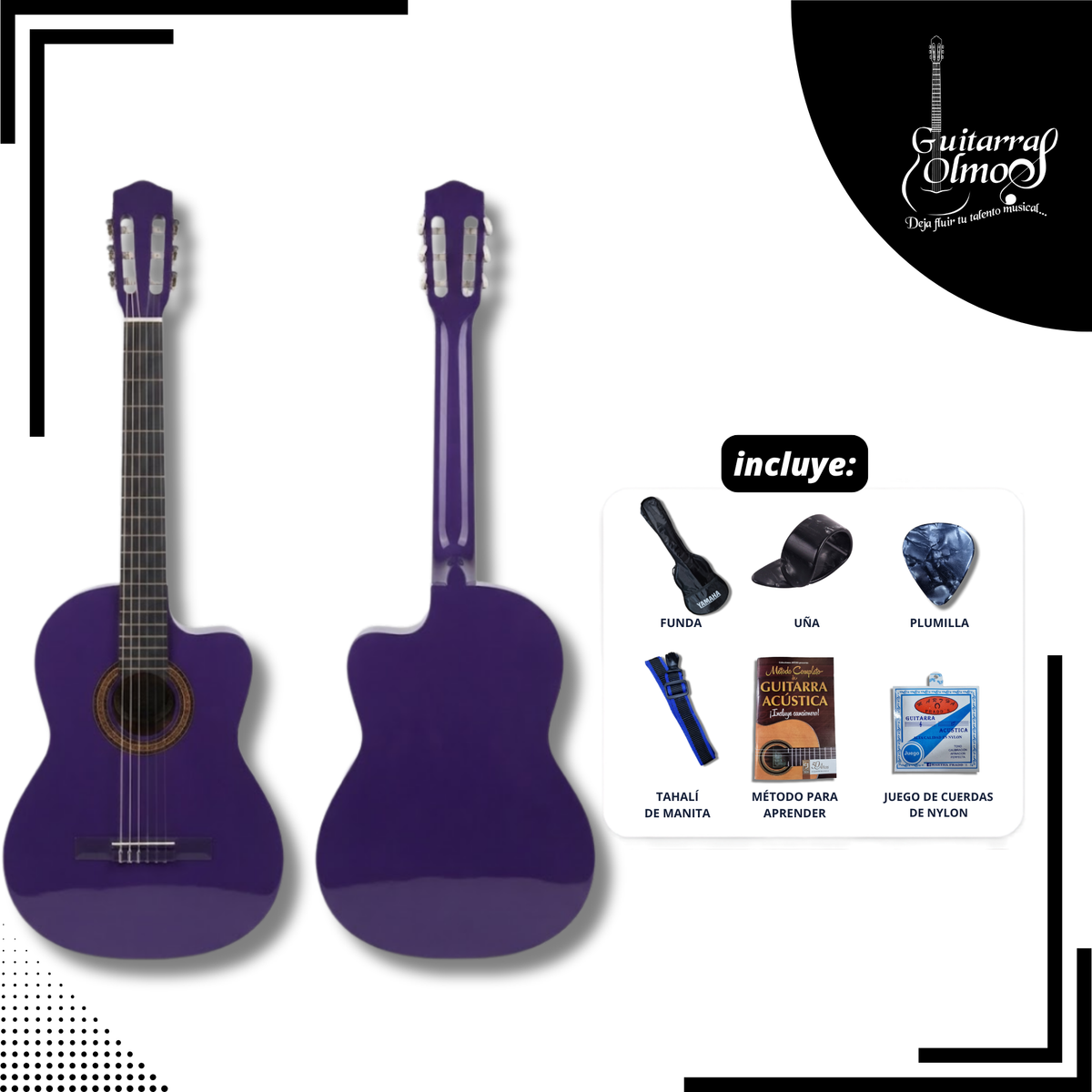 Guitarra Cutaway Olmos en paquete estandar