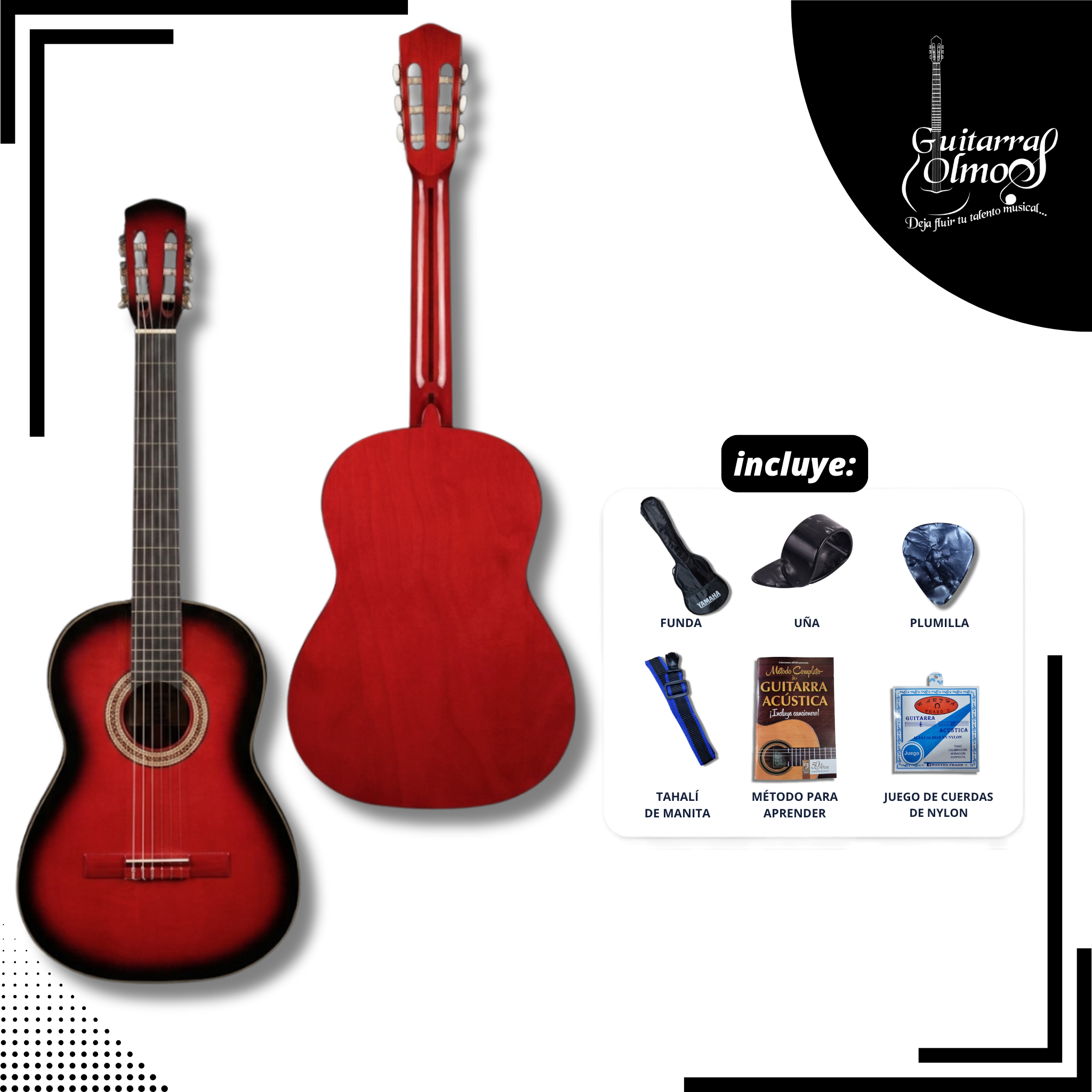 Guitarra clásica Olmos en paqute estandar
