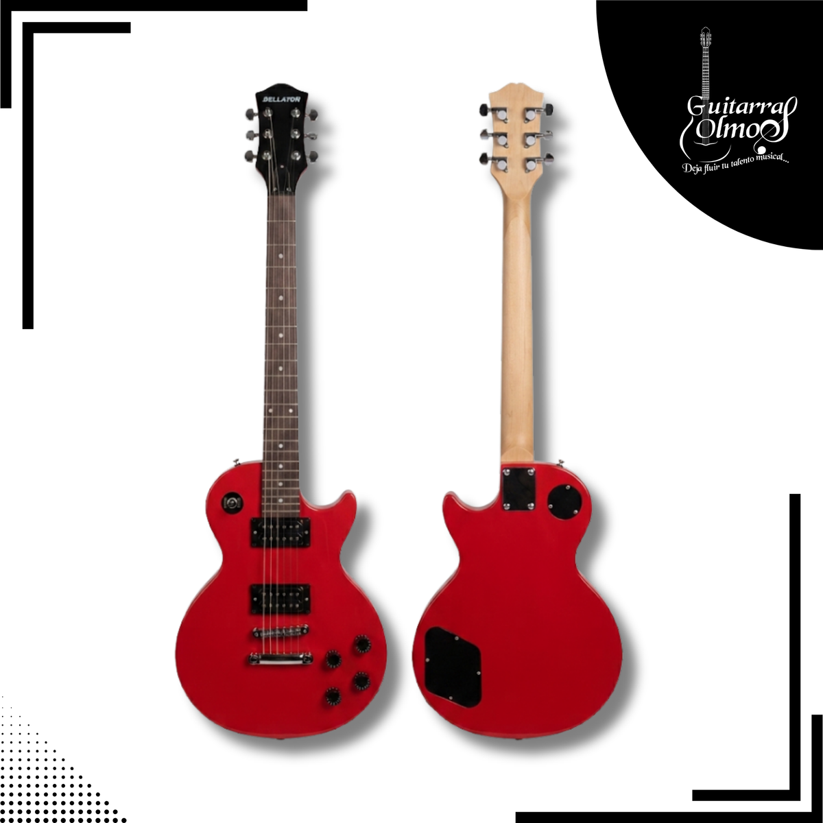 Guitarra Eléctrica Bellator Les Paul Roja
