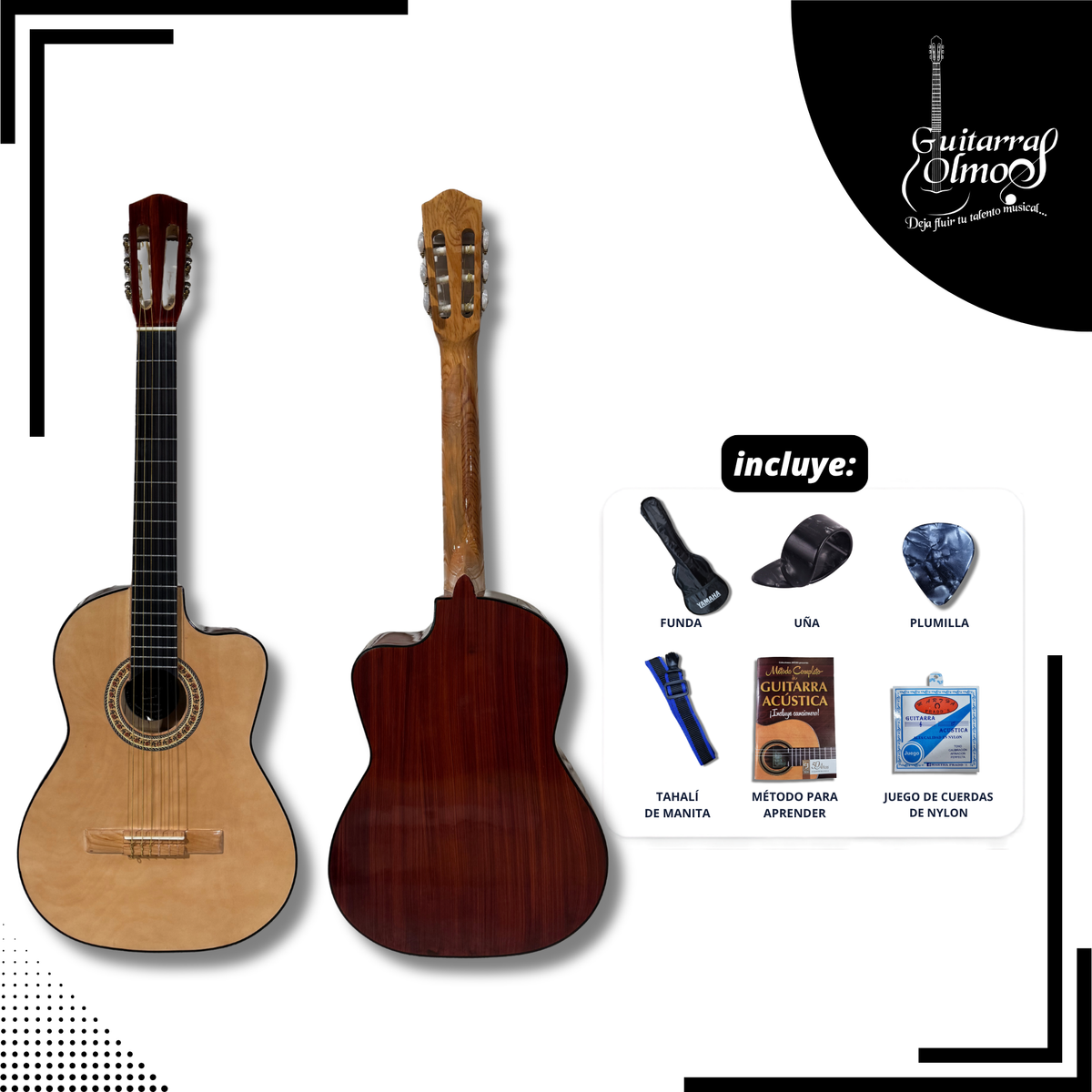 Guitarra Cutaway Olmos en paquete estandar