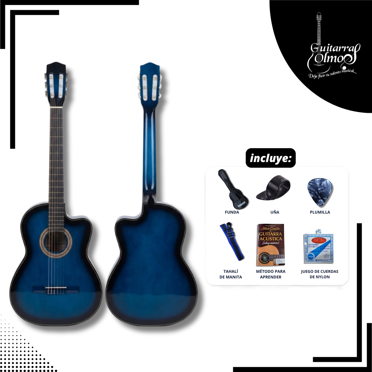 Guitarra Cutaway Olmos en paquete estandar