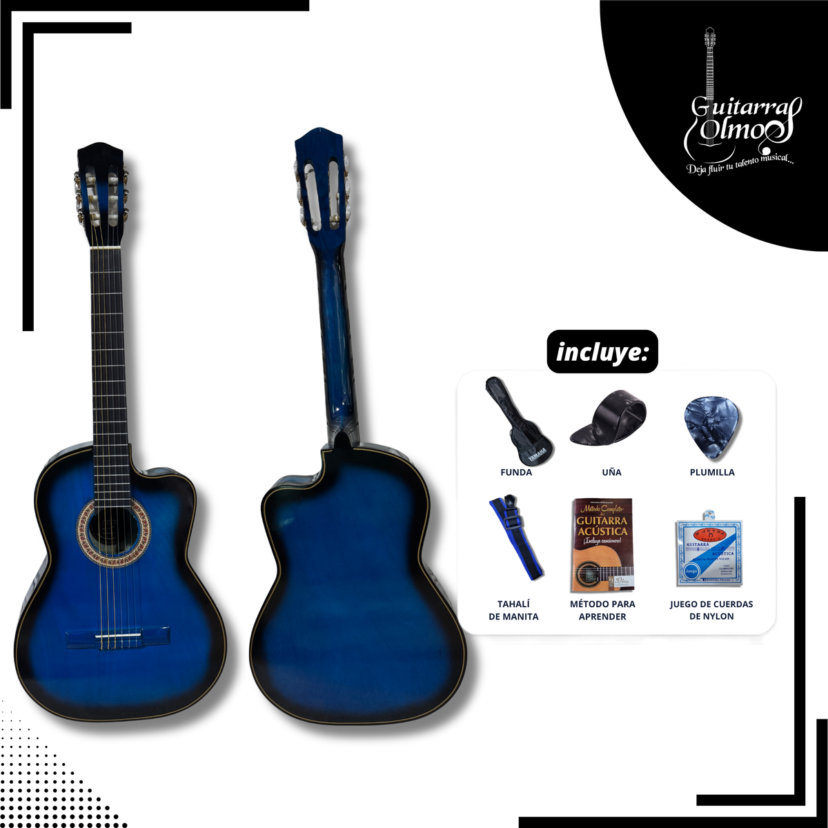 Guitarra Cutaway Olmos en paquete estandar