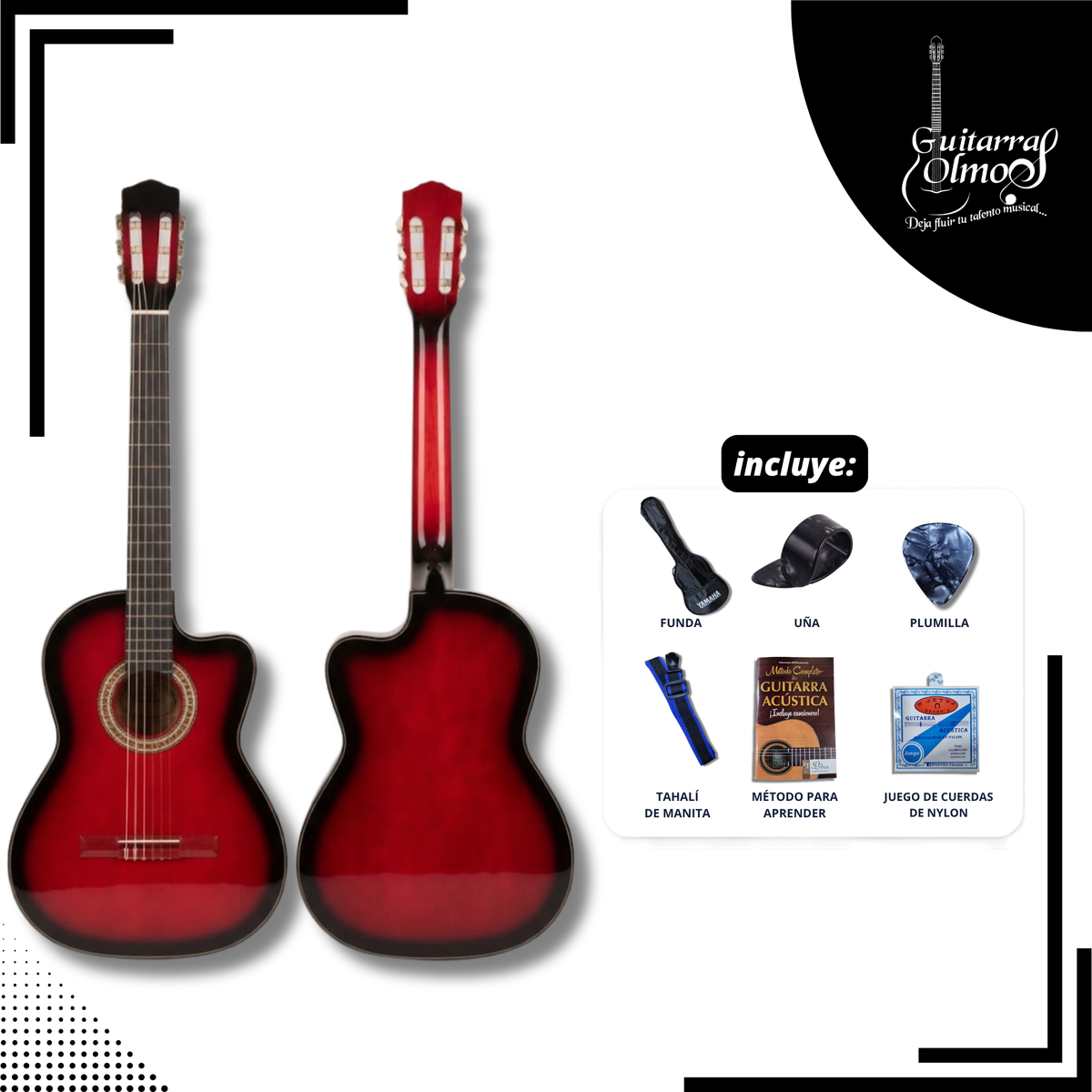 Guitarra Cutaway Olmos en paquete estandar