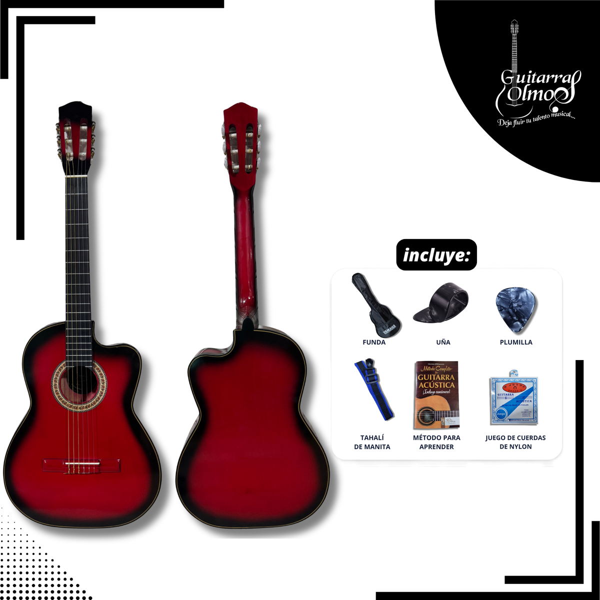 Guitarra Cutaway Olmos en paquete estandar